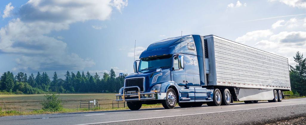 Beautiful looking commercial truck on the road