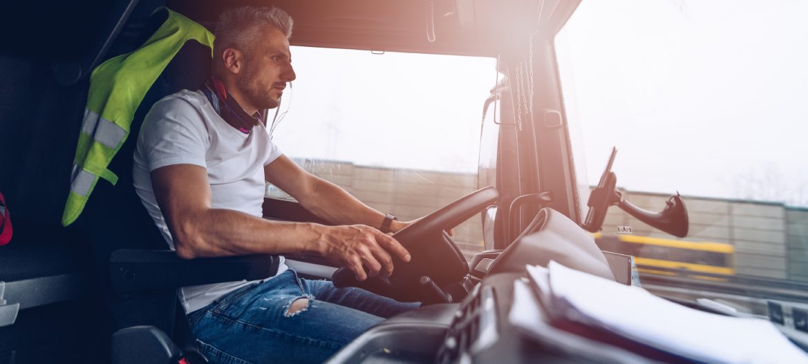 Semi Truck Driver Job. The man behind the wheel.